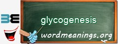 WordMeaning blackboard for glycogenesis